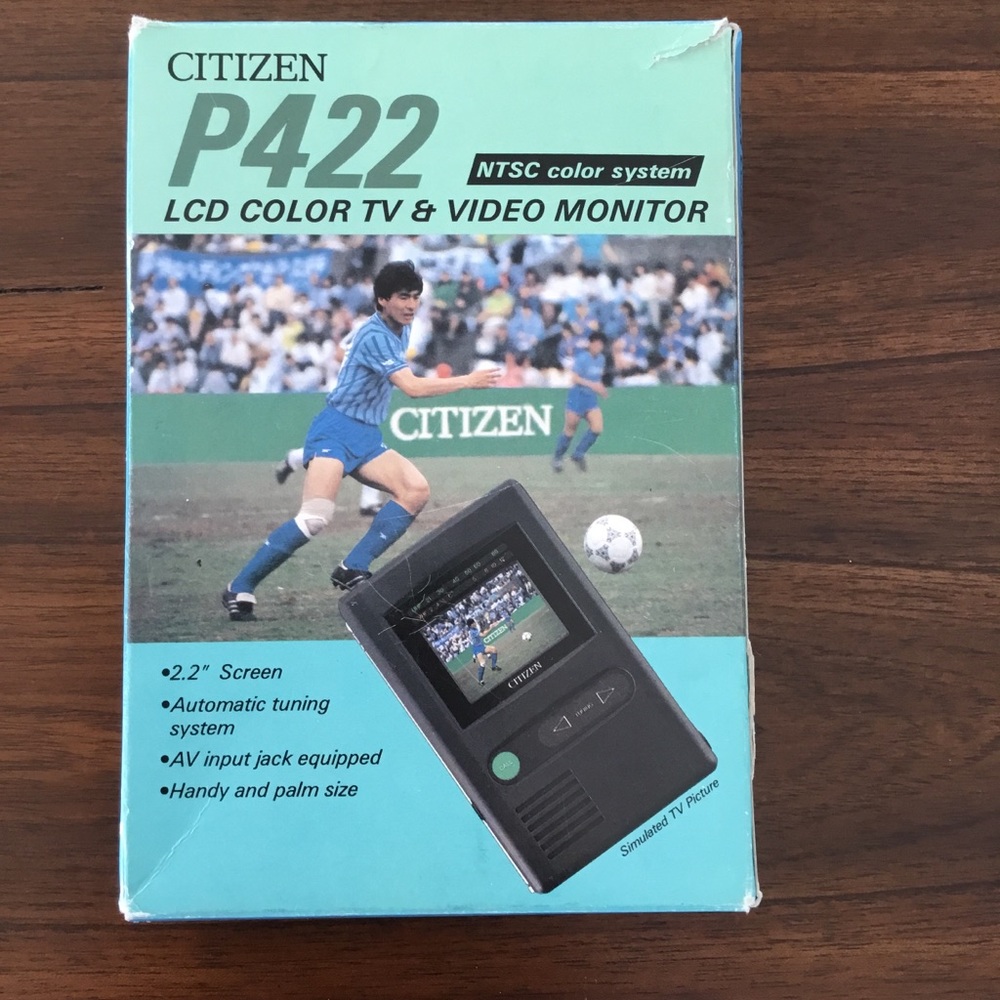 Vintage NIP Citizen P422 LCD Color TV & Video Moni